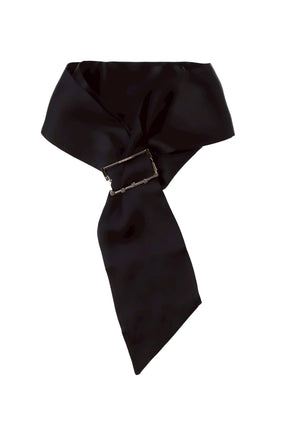 SILK JEWEL SCARF 01 / BLK