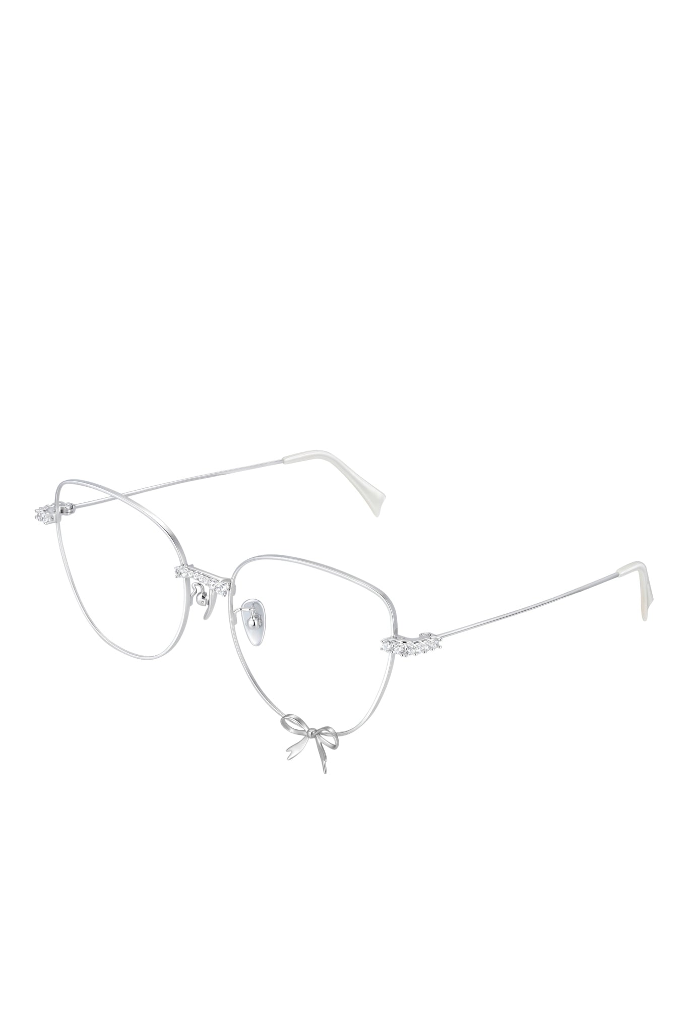 METAL BOWKNOT GLASSES / SIL