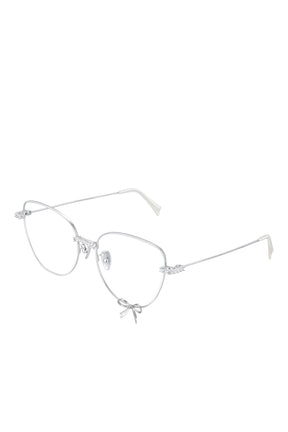 METAL BOWKNOT GLASSES / SIL
