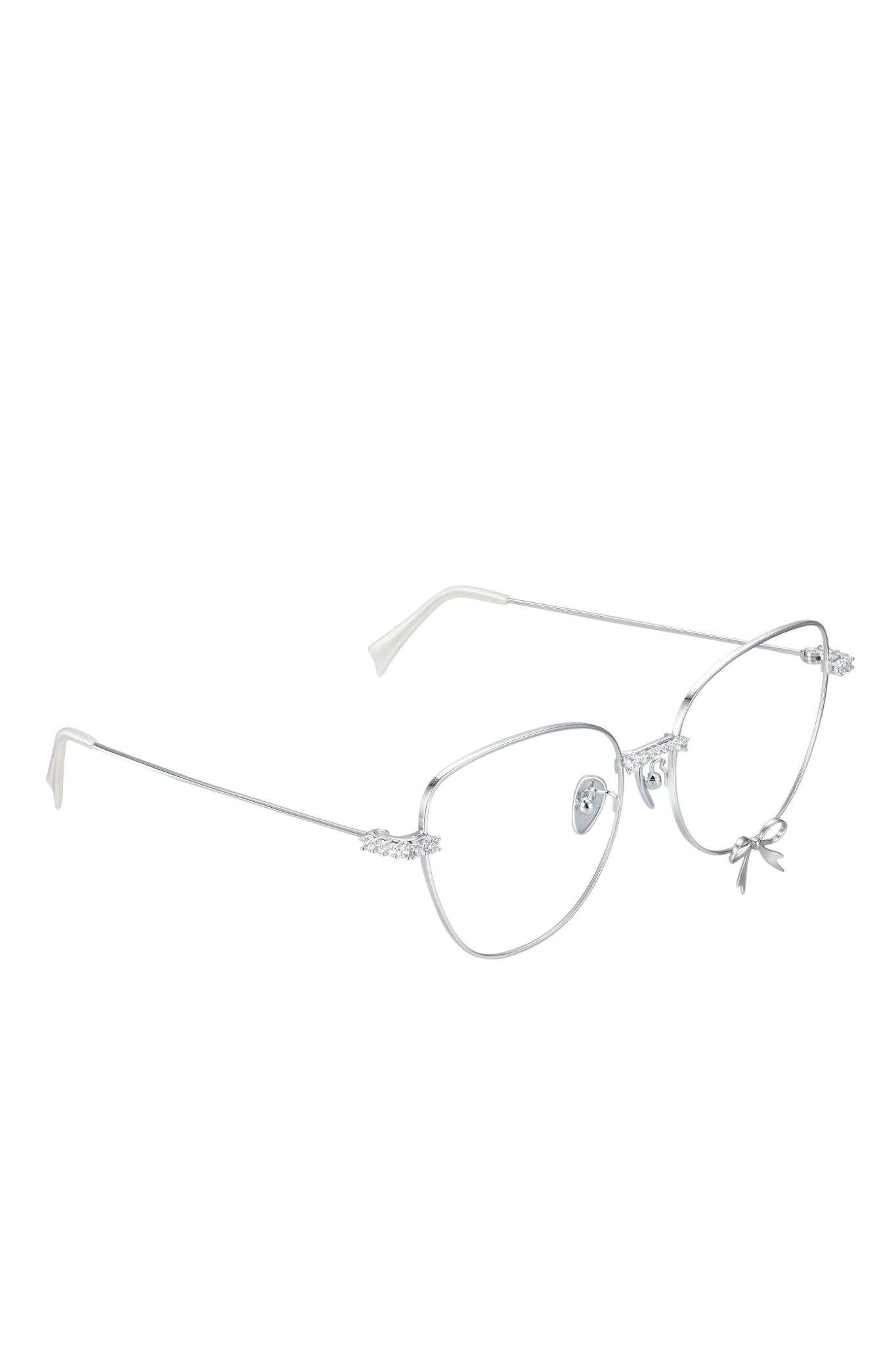 METAL BOWKNOT GLASSES / SIL