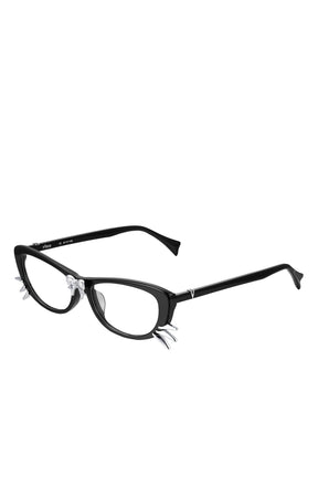 BOWKNOT KITTEN WHISKER GLASSES / SIL
