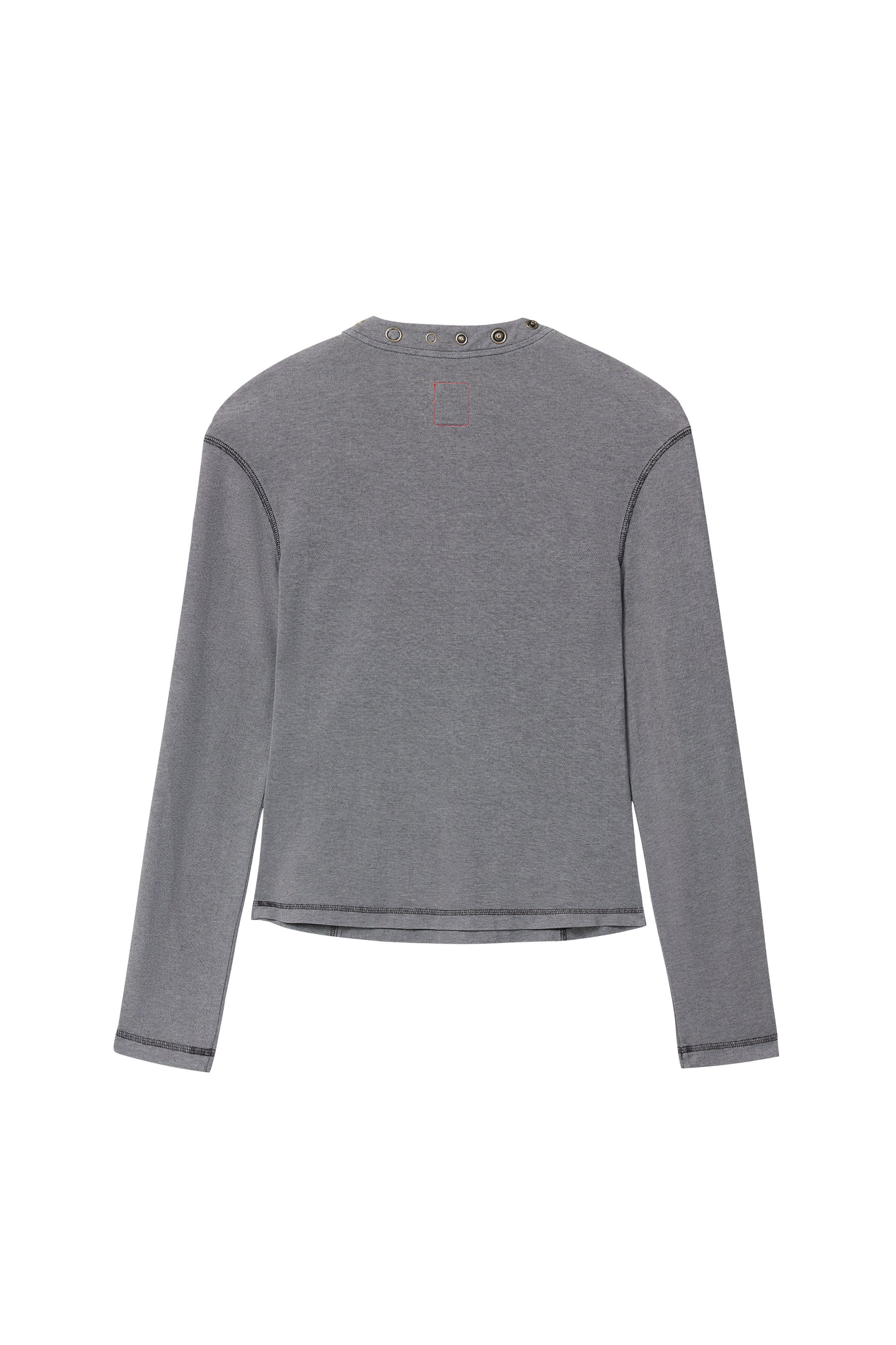 LOGO PATCHWORK T-SHIRT / WASHED BLK