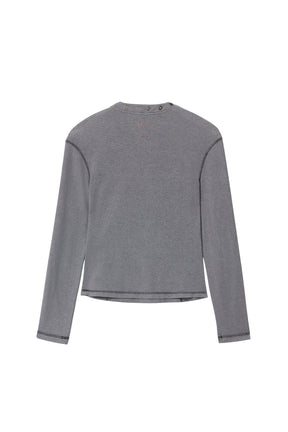 LOGO PATCHWORK T-SHIRT / WASHED BLK