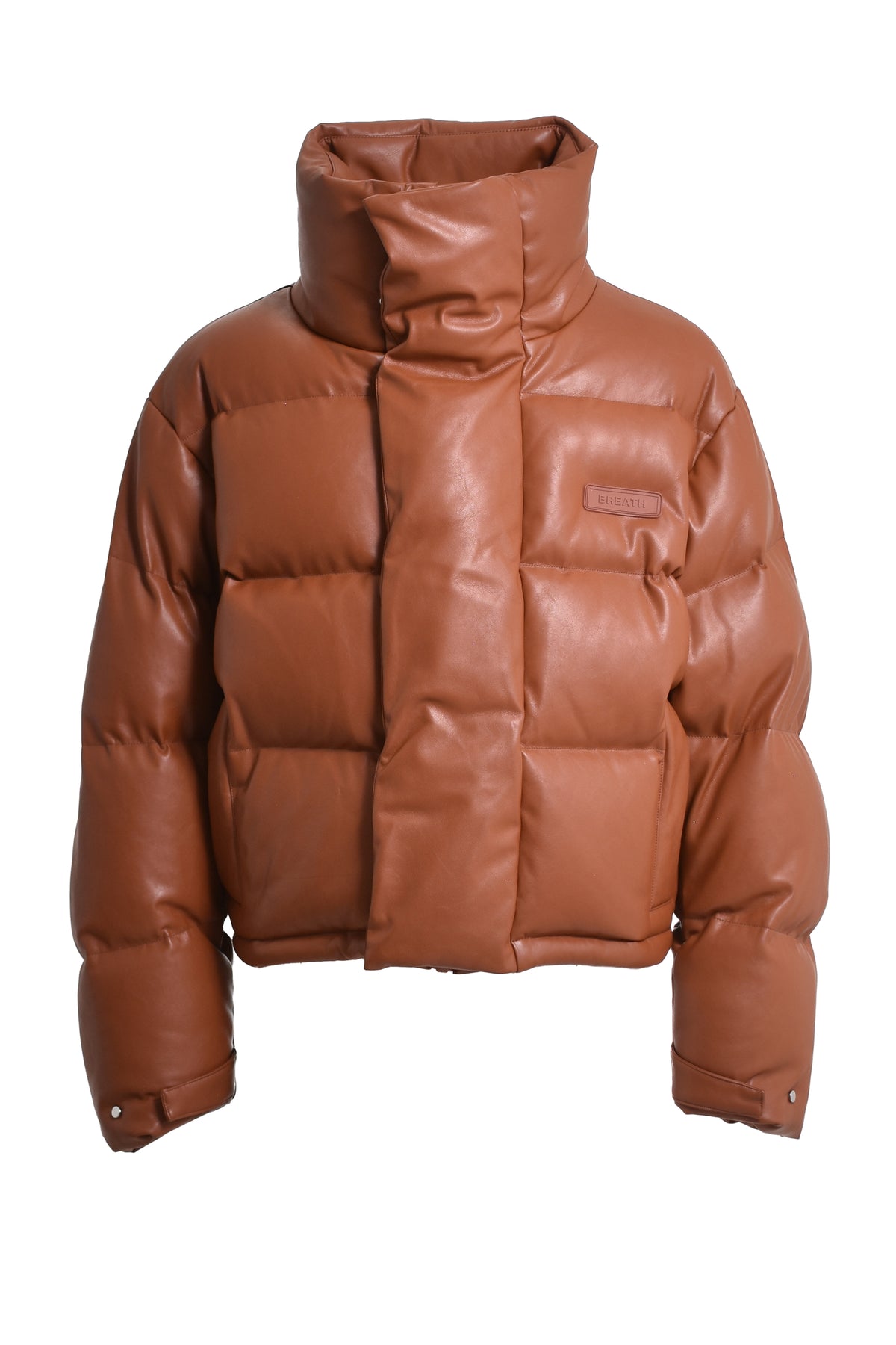 FAUX LEATHER DOWN JACKET / BRW