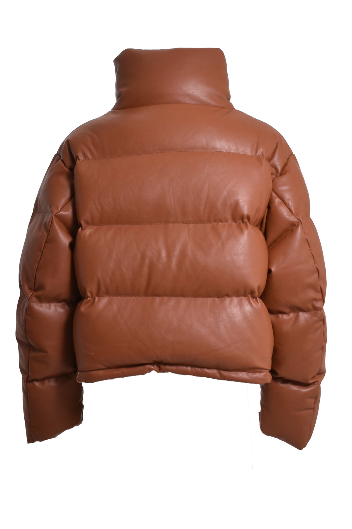 FAUX LEATHER DOWN JACKET / BRW