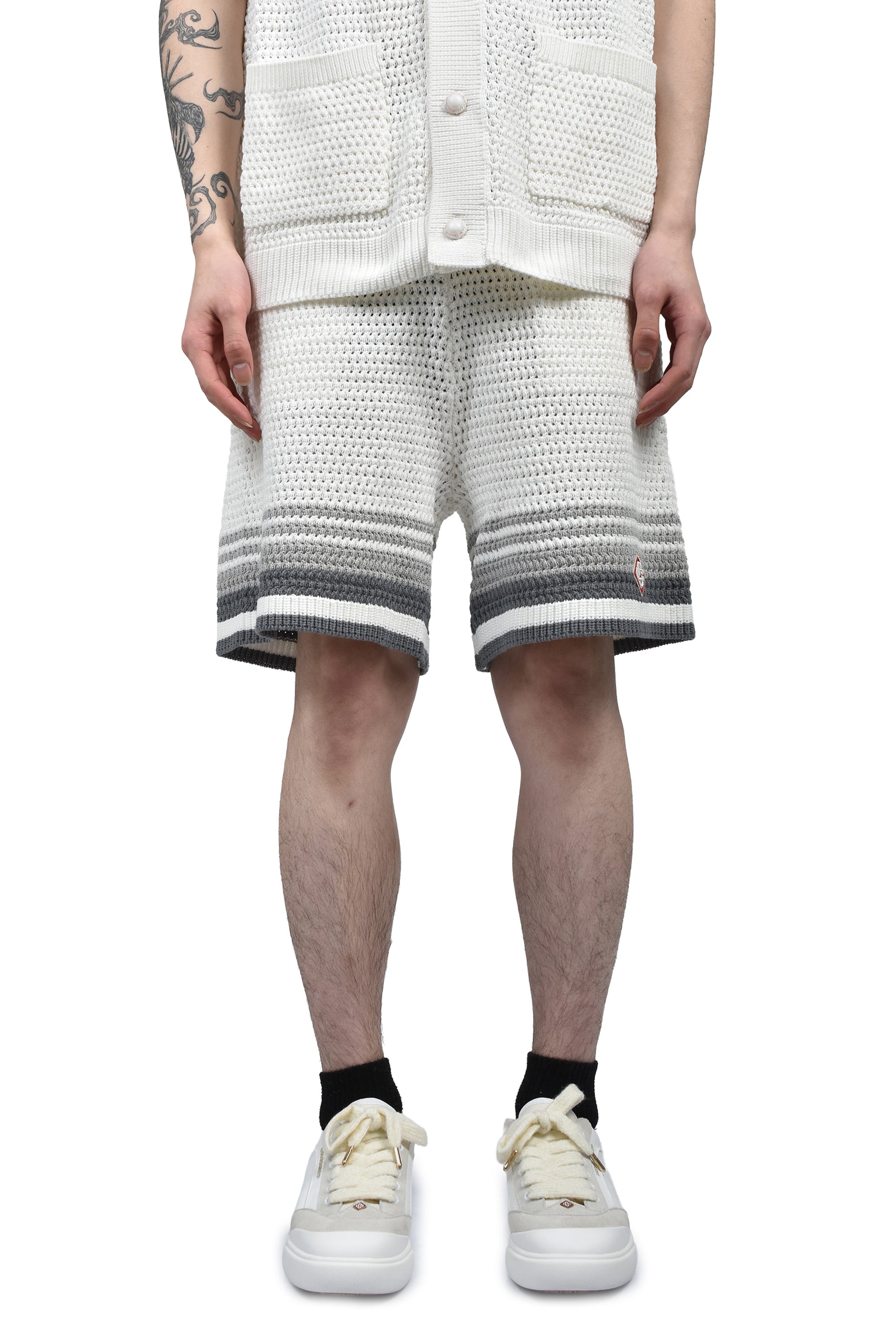 Casablanca CROCHET SHORTS / WHT GRY