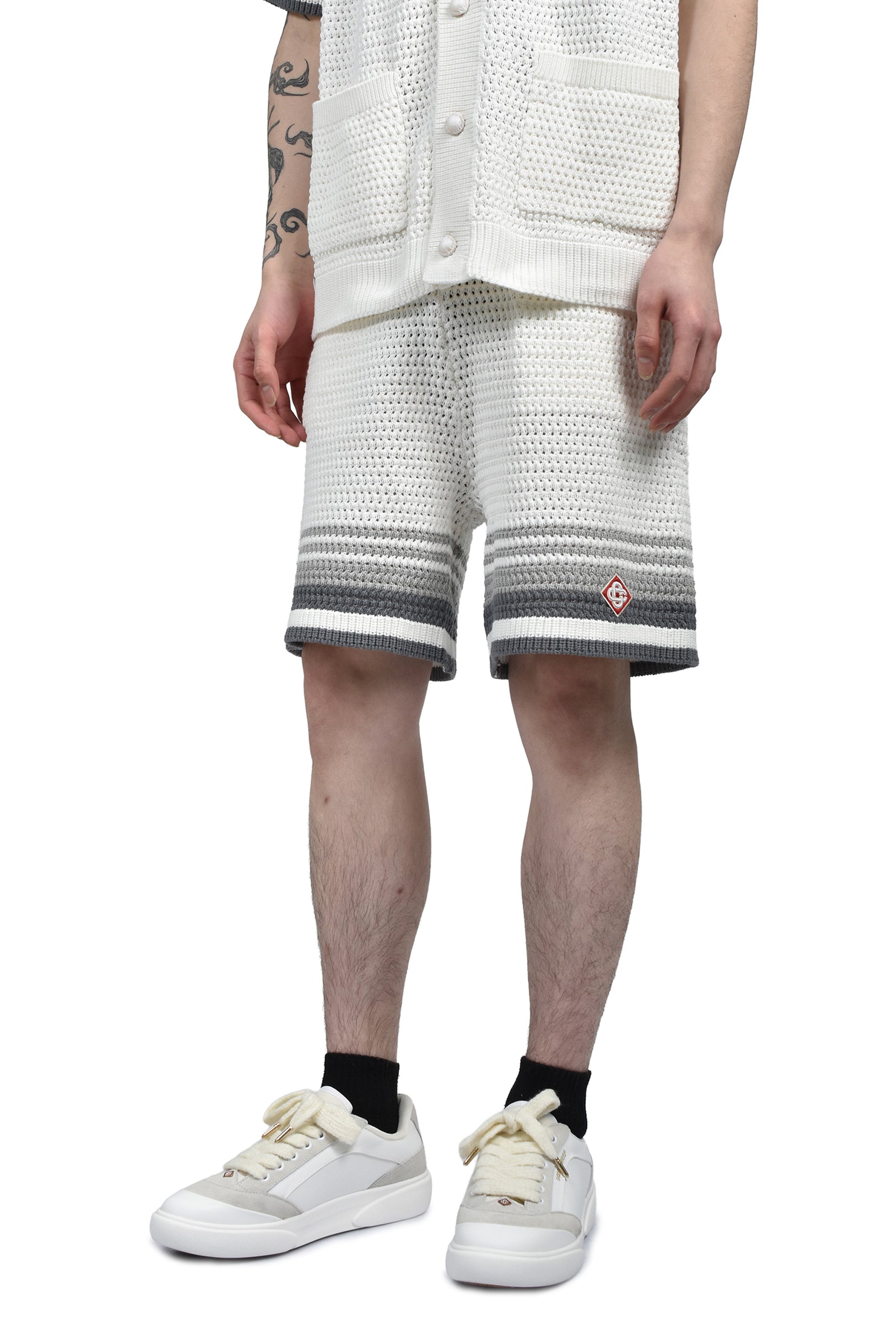 Casablanca CROCHET SHORTS / WHT GRY