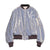 VC VELVET PUFFER BOMBER JACKET / DUSTY BLU