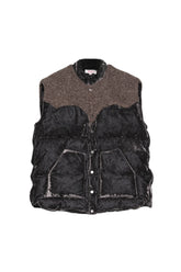 VELVET MOUNTAIN DOWN VEST / DUSTY BLK