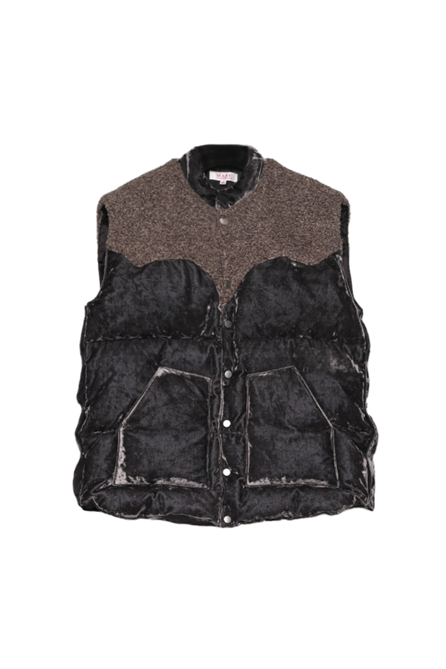 VELVET MOUNTAIN DOWN VEST / DUSTY BLK