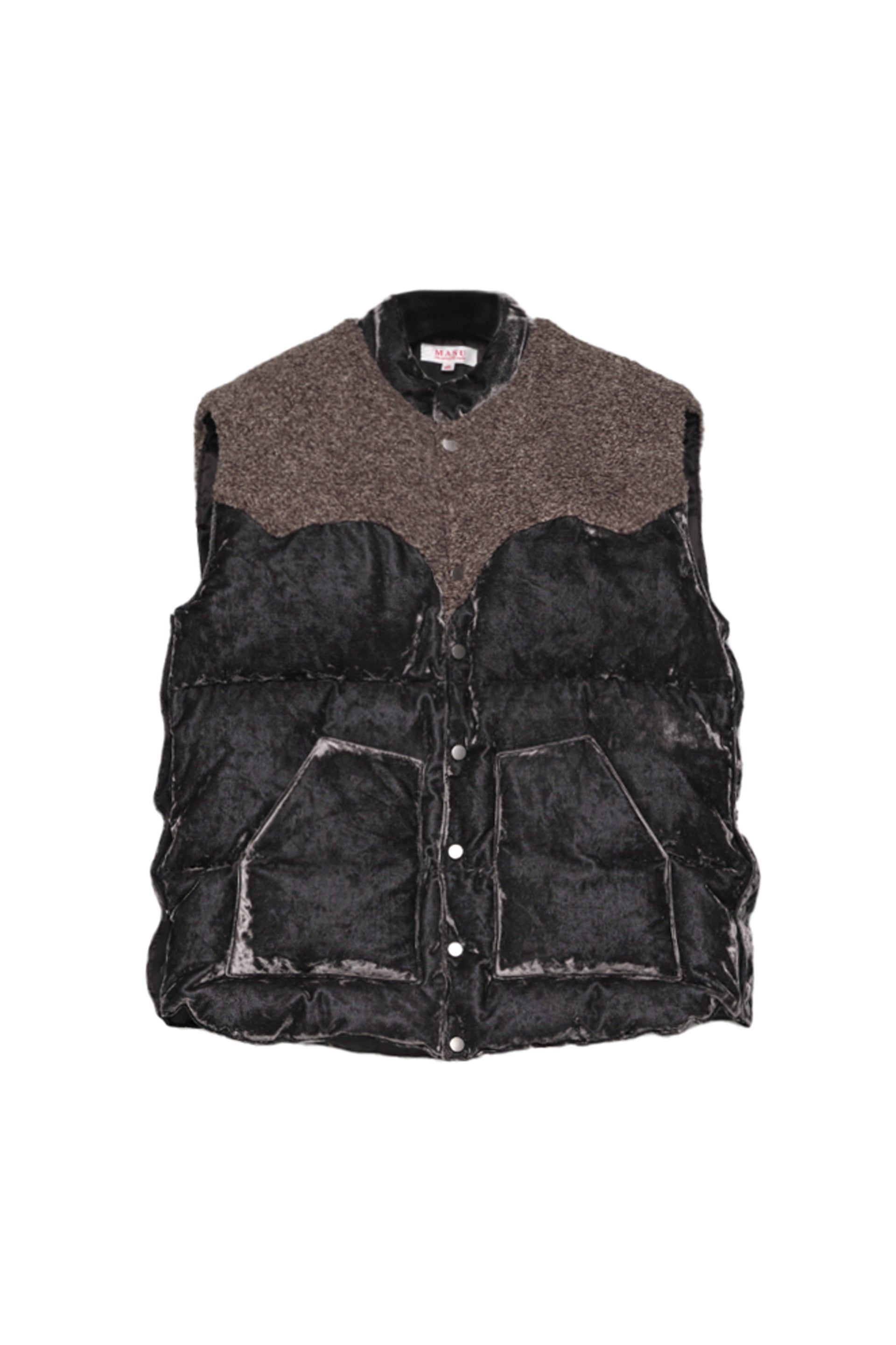 VELVET MOUNTAIN DOWN VEST / DUSTY BLK