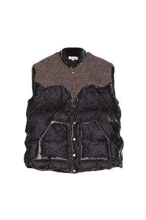 VELVET MOUNTAIN DOWN VEST / DUSTY BLK