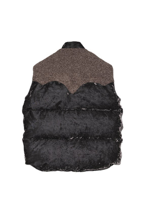 VELVET MOUNTAIN DOWN VEST / DUSTY BLK