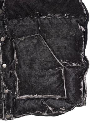 VELVET MOUNTAIN DOWN VEST / DUSTY BLK