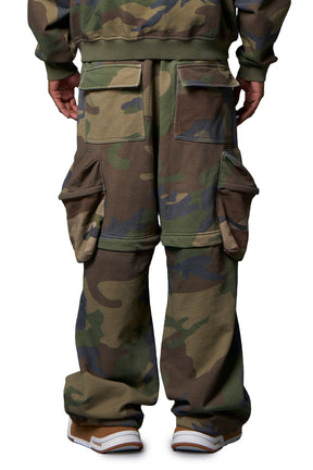 2WAY SWEAT CARGO PANTS / CAMO
