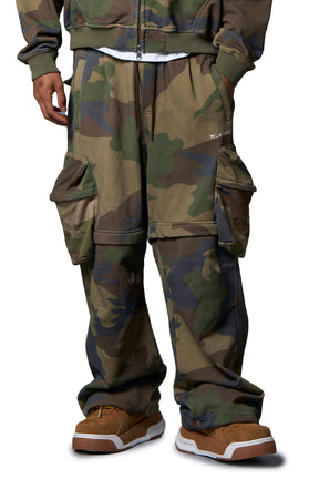 2WAY SWEAT CARGO PANTS / CAMO