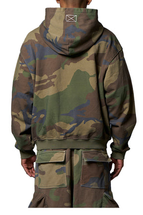 CLASSIC LOGO ZIP UP HOODY  / CAMO