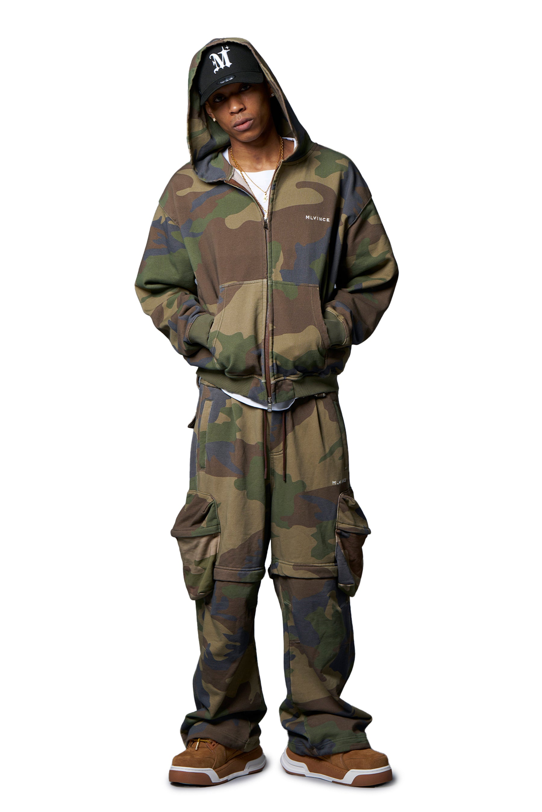 CLASSIC LOGO ZIP UP HOODY  / CAMO