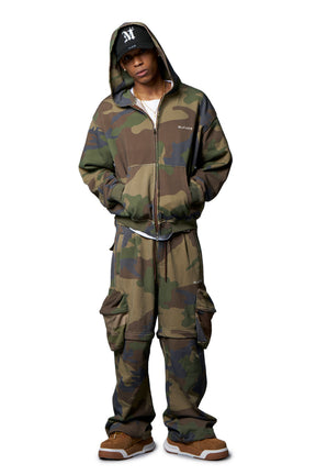 CLASSIC LOGO ZIP UP HOODY  / CAMO