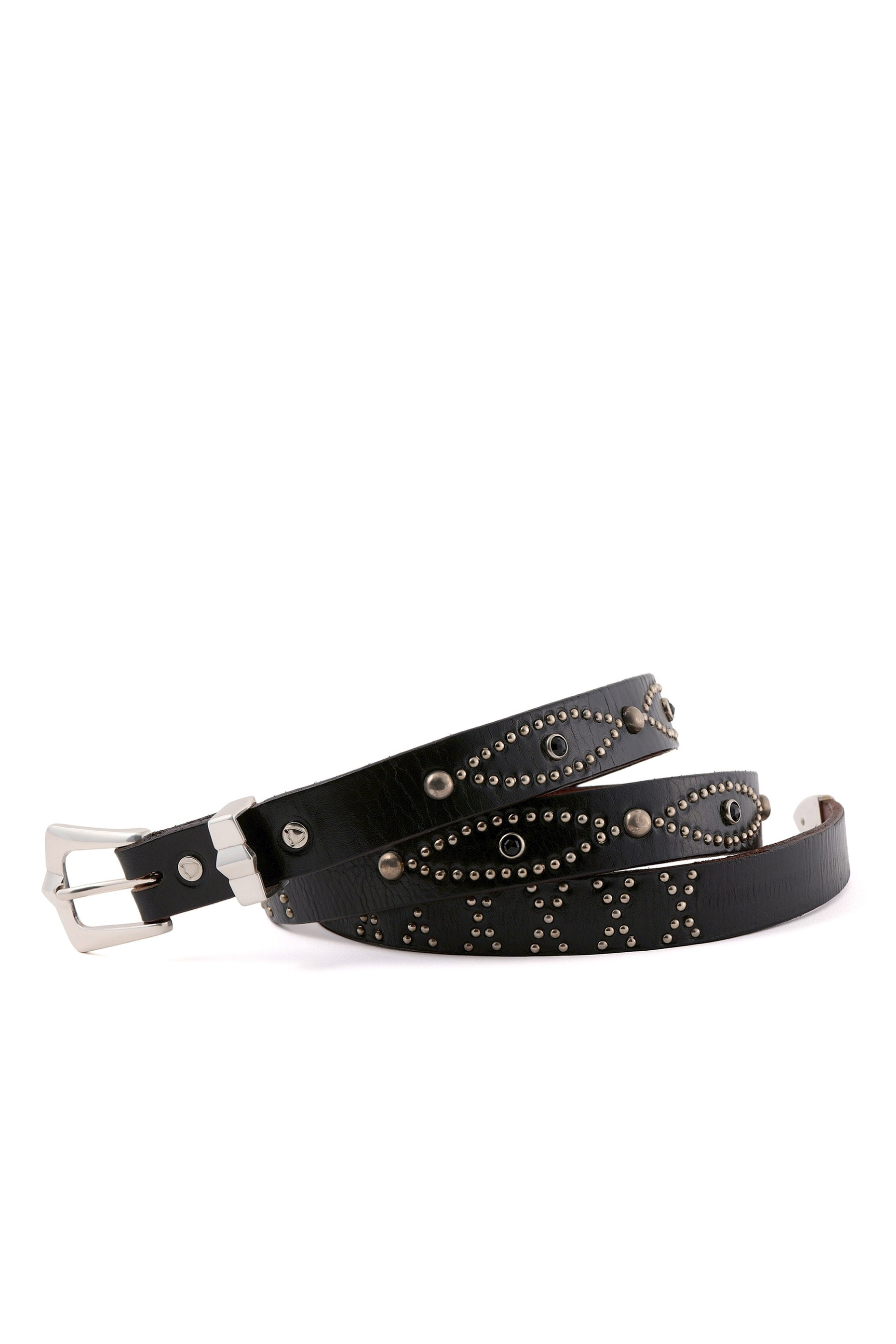 HTC_BELT NARRROW / BLK STONE/BLK