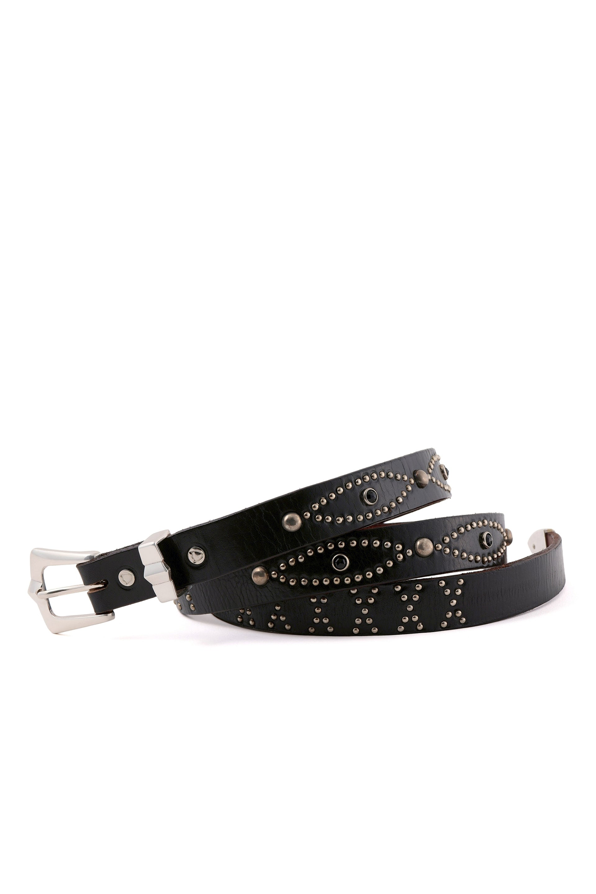 HTC_BELT NARRROW / BLK STONE/BLK
