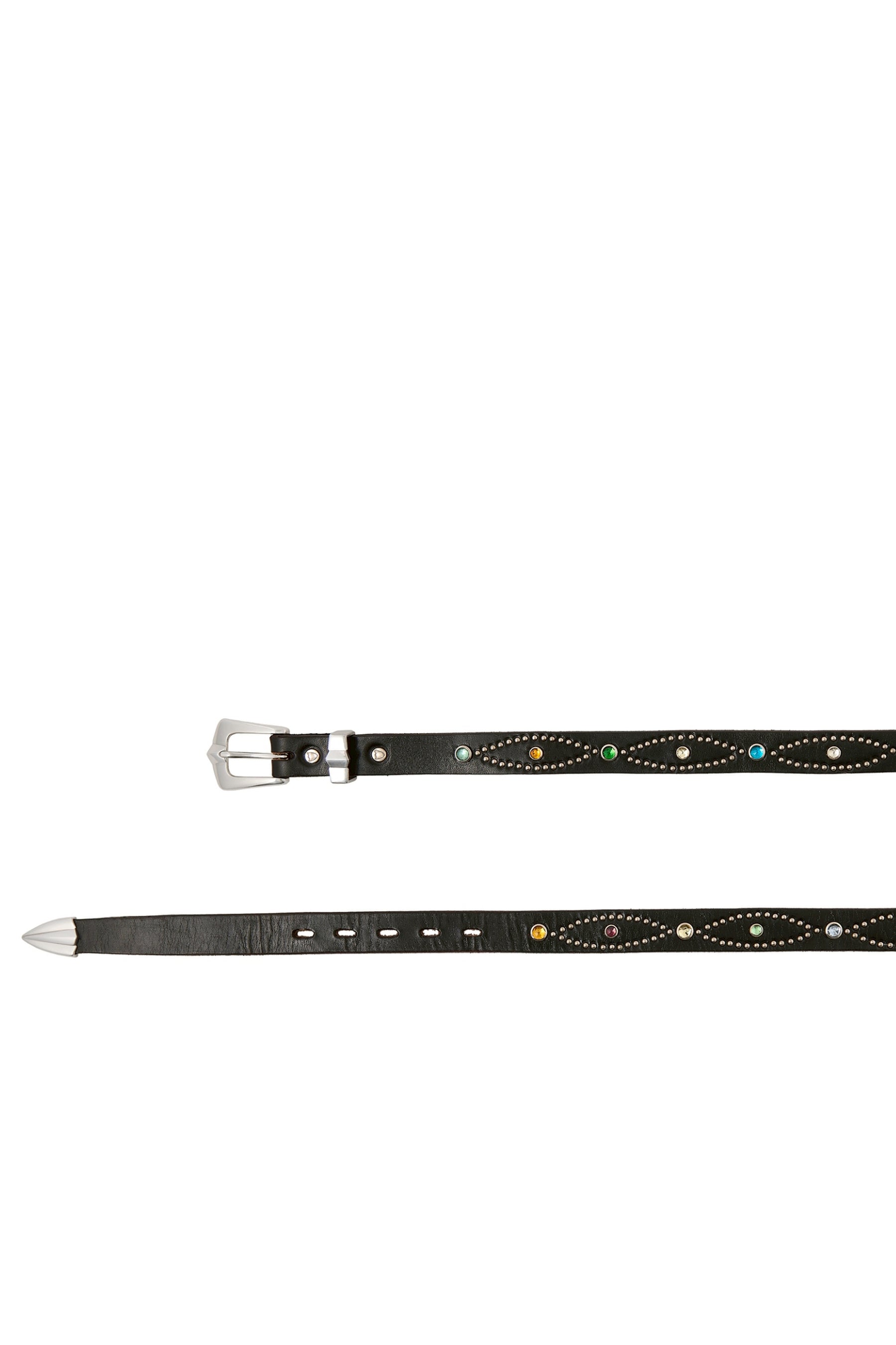 HTC_BELT NARRROW / RINBW STONE/BLK