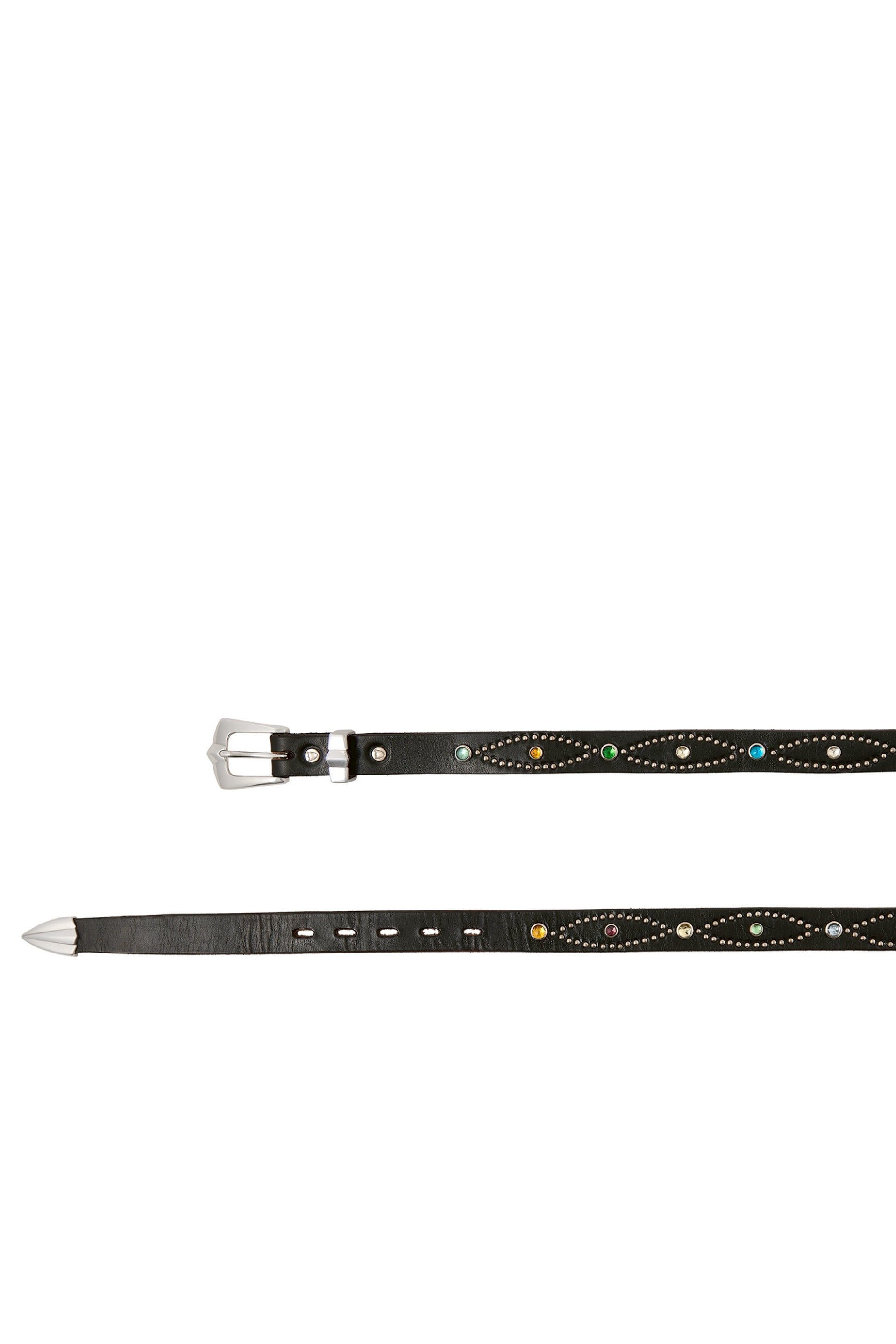 HTC_BELT NARRROW / RINBW STONE/BLK
