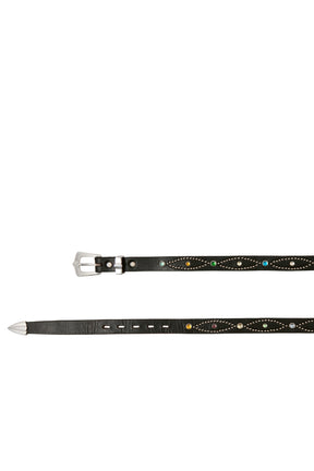 HTC_BELT NARRROW / RINBW STONE/BLK