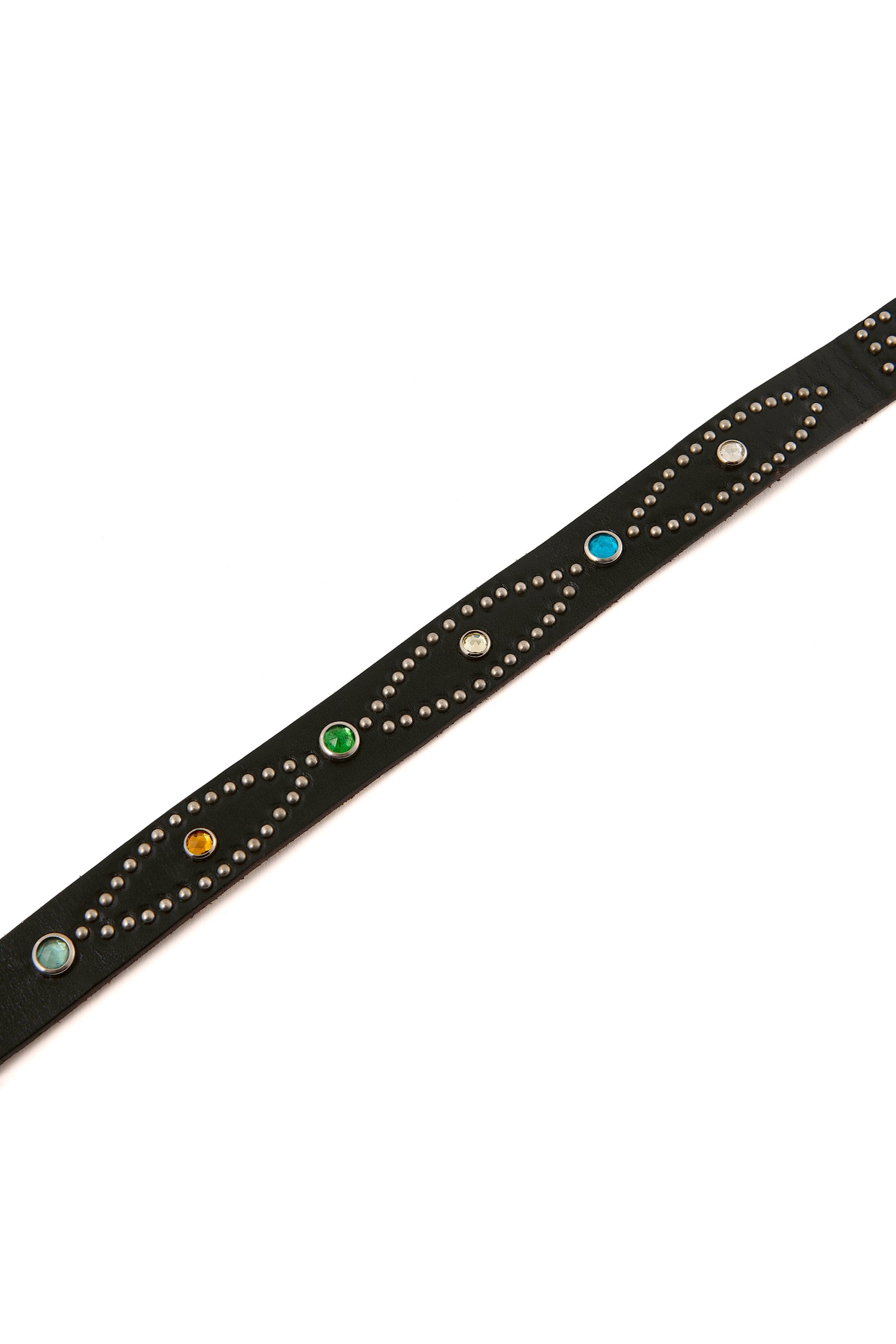 HTC_BELT NARRROW / RINBW STONE/BLK