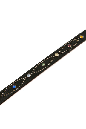 HTC_BELT NARRROW / RINBW STONE/BLK