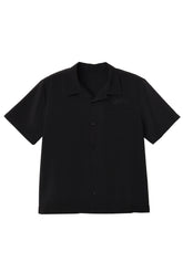 OPEN COLLAR SHIRT (EXCLUSIVE) / BLK