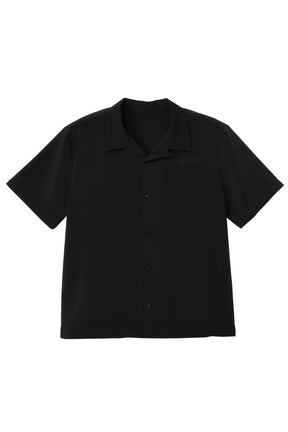 OPEN COLLAR SHIRT (EXCLUSIVE) / BLK