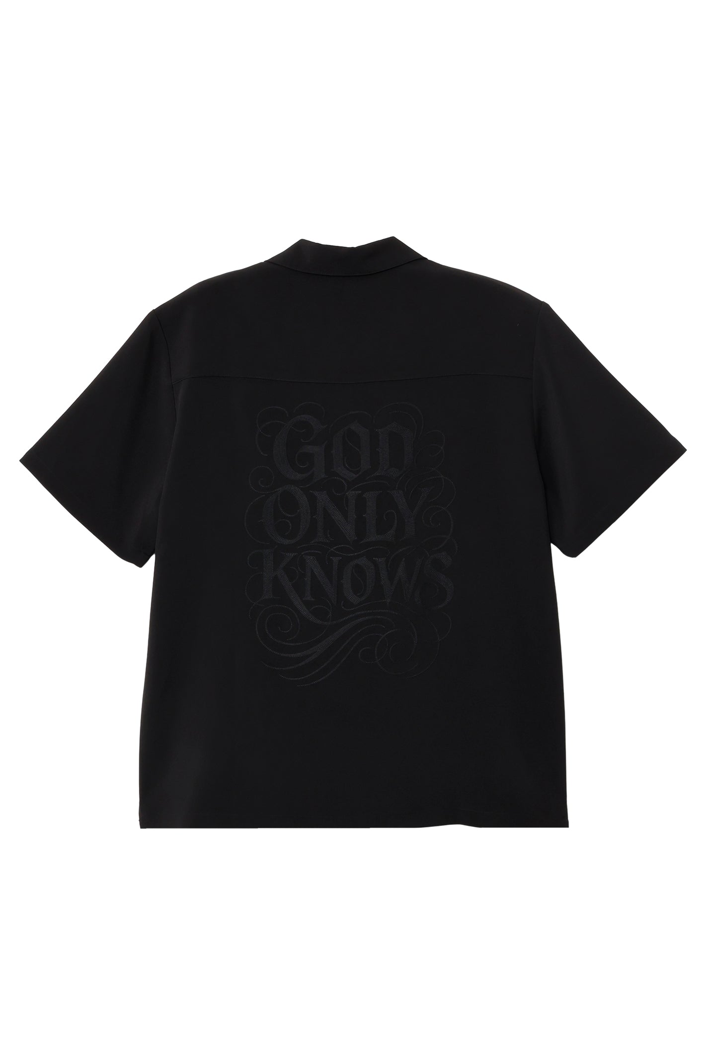 OPEN COLLAR SHIRT (EXCLUSIVE) / BLK