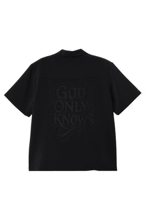 OPEN COLLAR SHIRT (EXCLUSIVE) / BLK