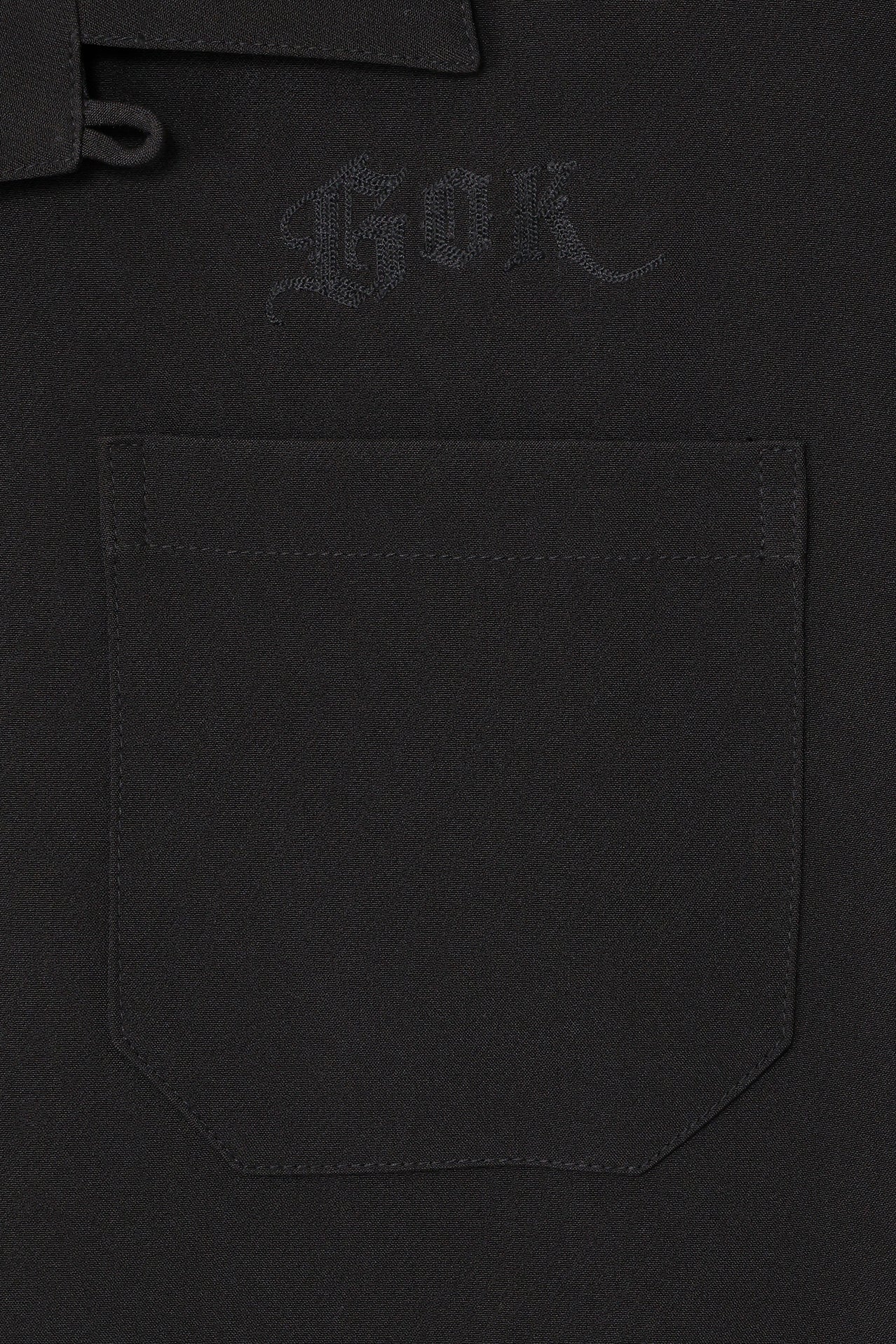 OPEN COLLAR SHIRT (EXCLUSIVE) / BLK