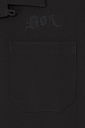OPEN COLLAR SHIRT (EXCLUSIVE) / BLK