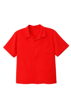 OPEN COLLAR SHIRT (EXCLUSIVE) / RED
