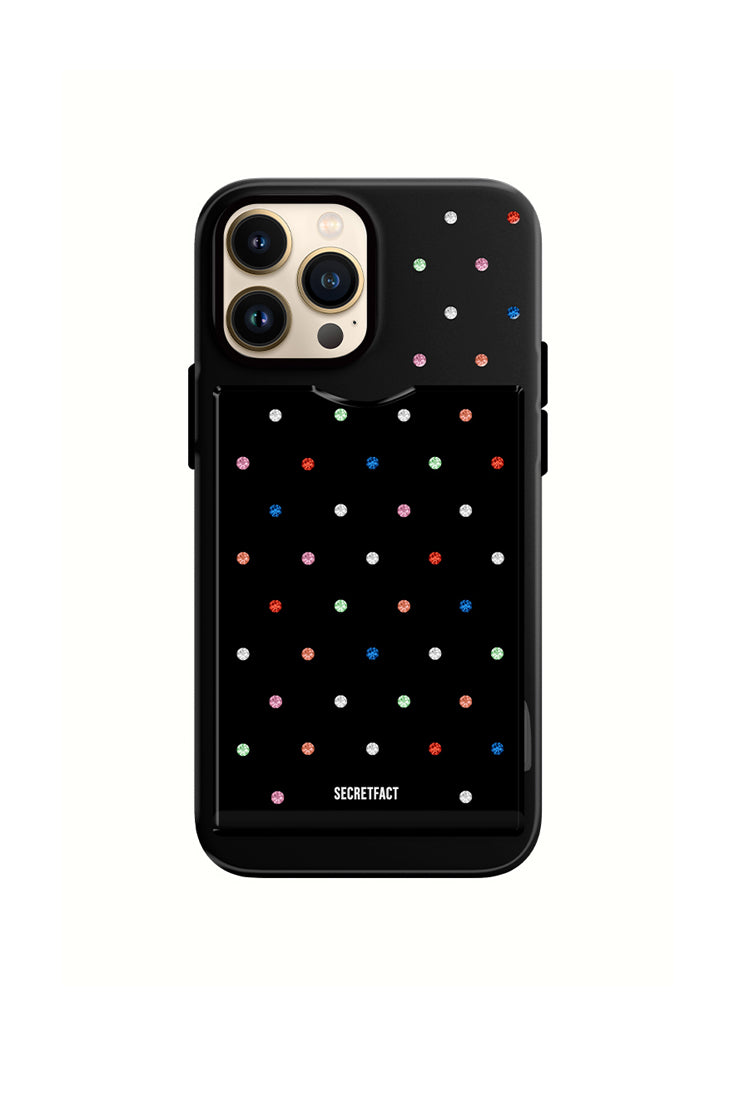 THE SHINY DOTS POCKET SET / MULTI-BLK