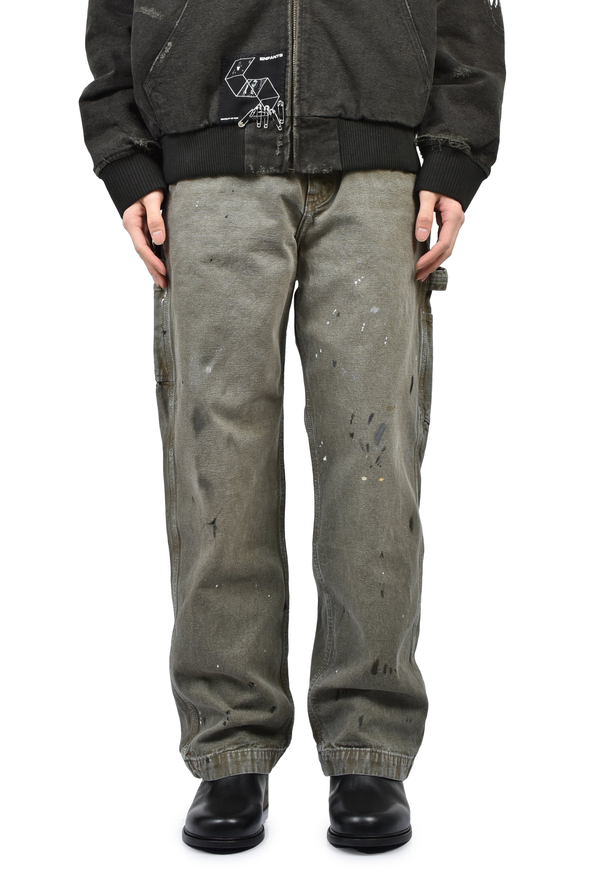 PAINT PANTS / WASHED GRN