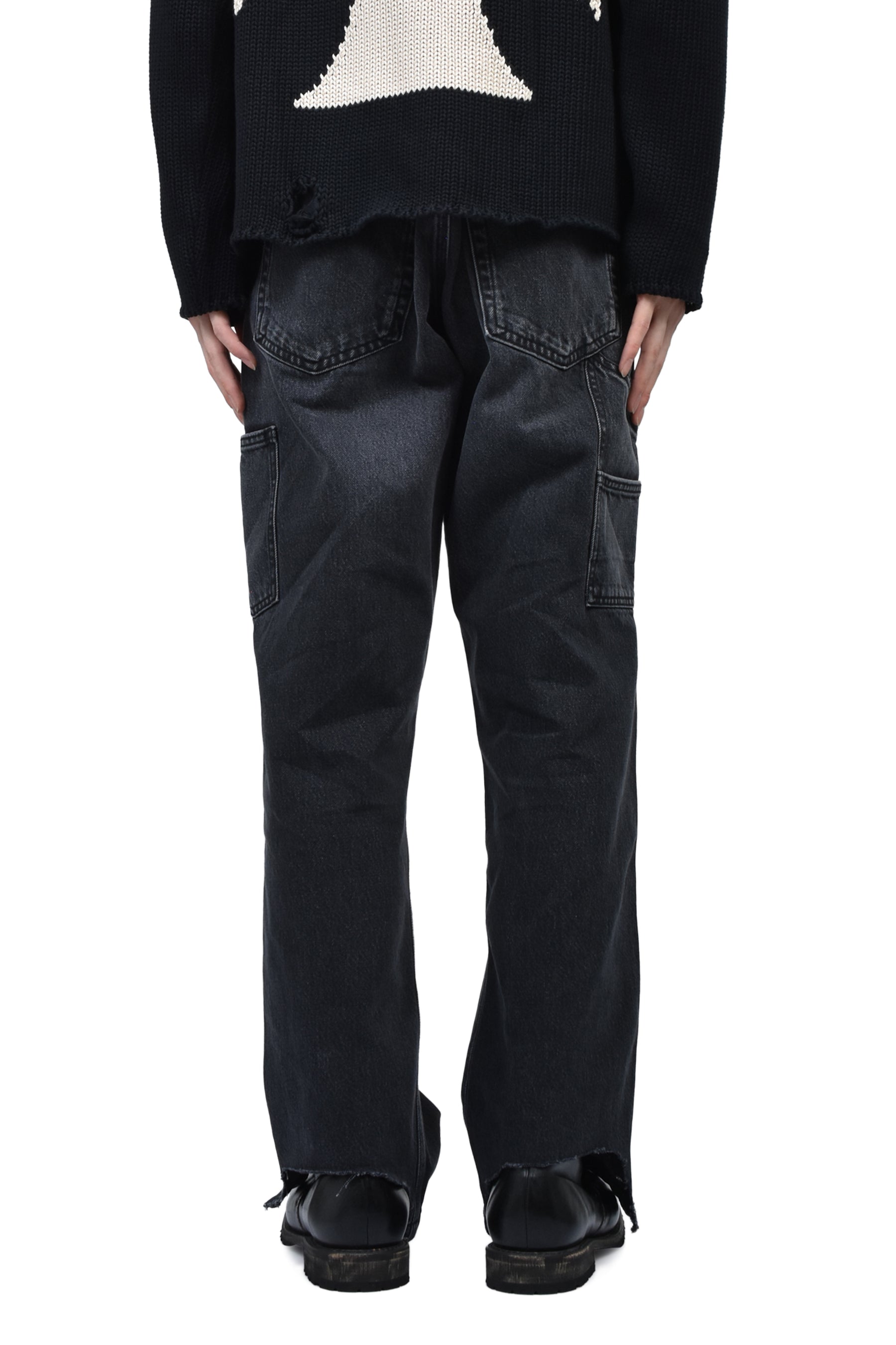 PHRASE WORK ZIP DENIM / WASHED BLK