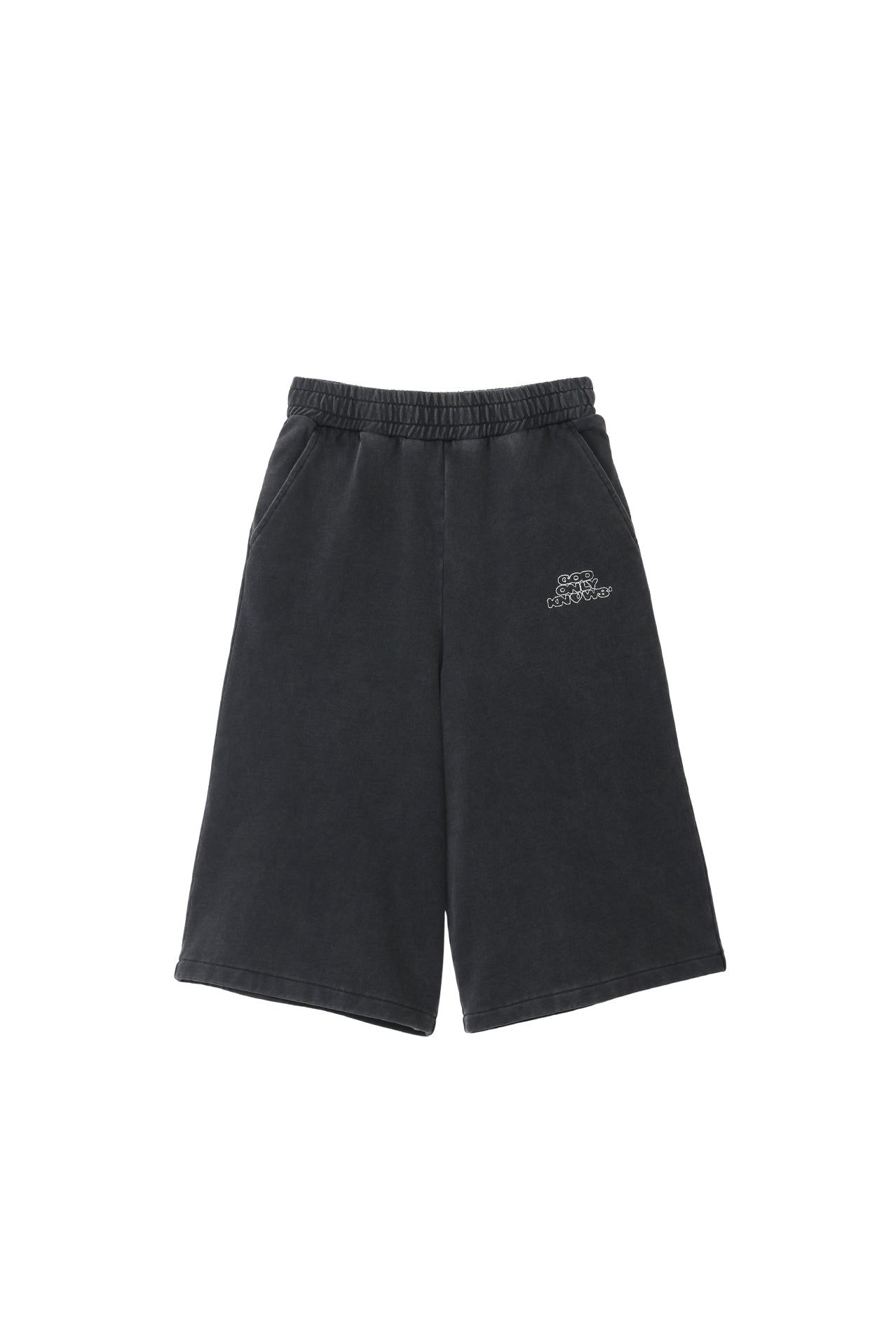 PIGMENT CROPPED WIDE SWEAT SHORT / FADED GRY