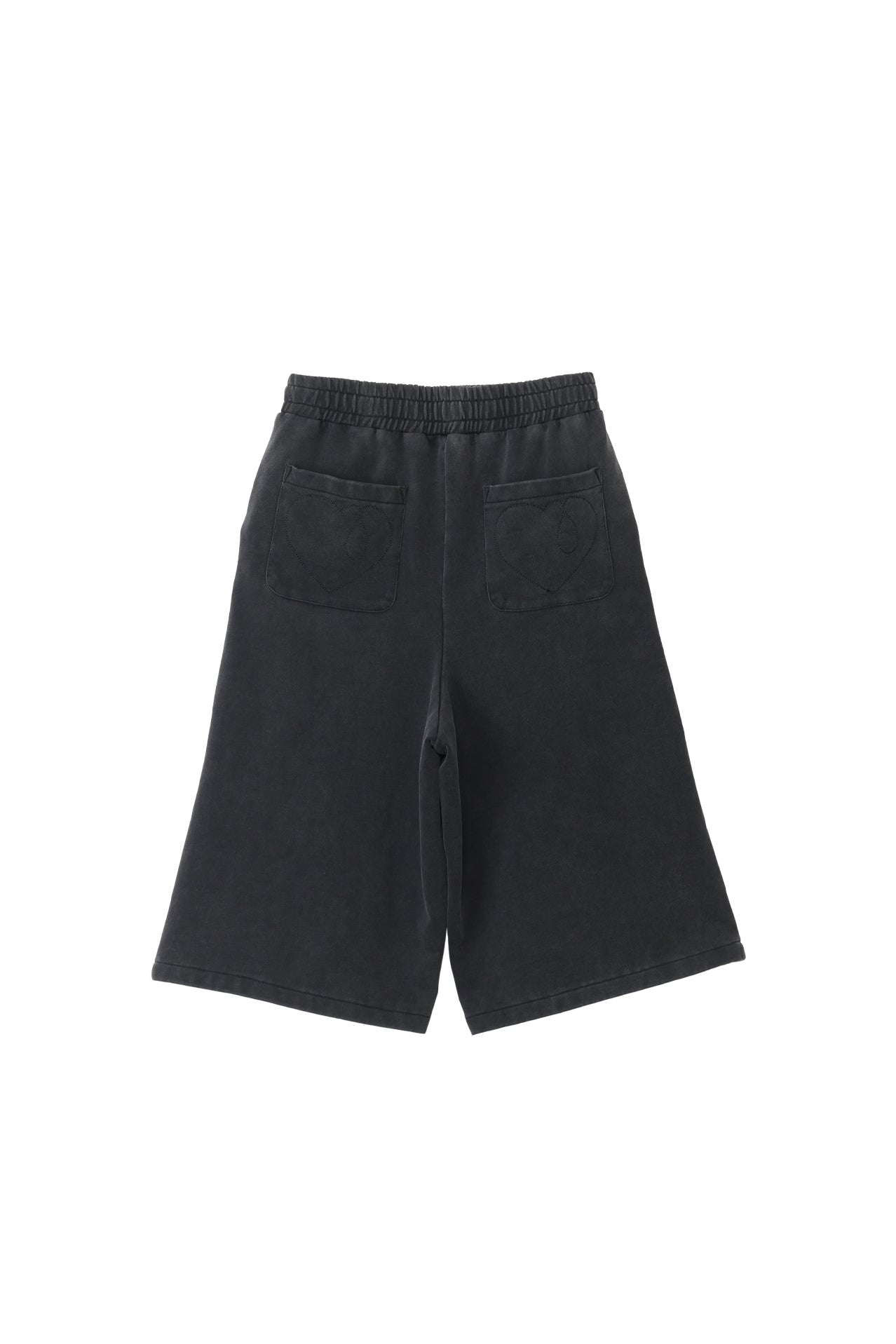 PIGMENT CROPPED WIDE SWEAT SHORT / FADED GRY