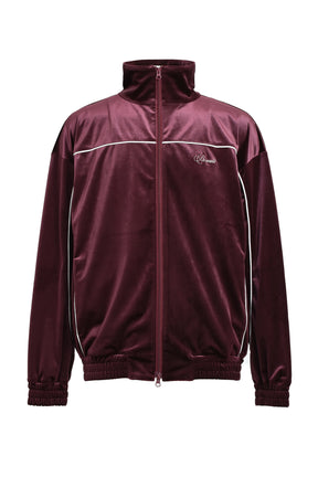 SCRIPT LOGO PIPING VELOR JACKET / BUR 