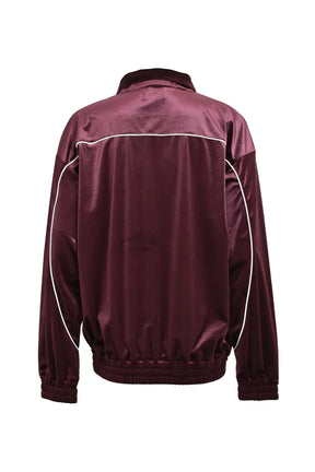 SCRIPT LOGO PIPING VELOR JACKET / BUR 