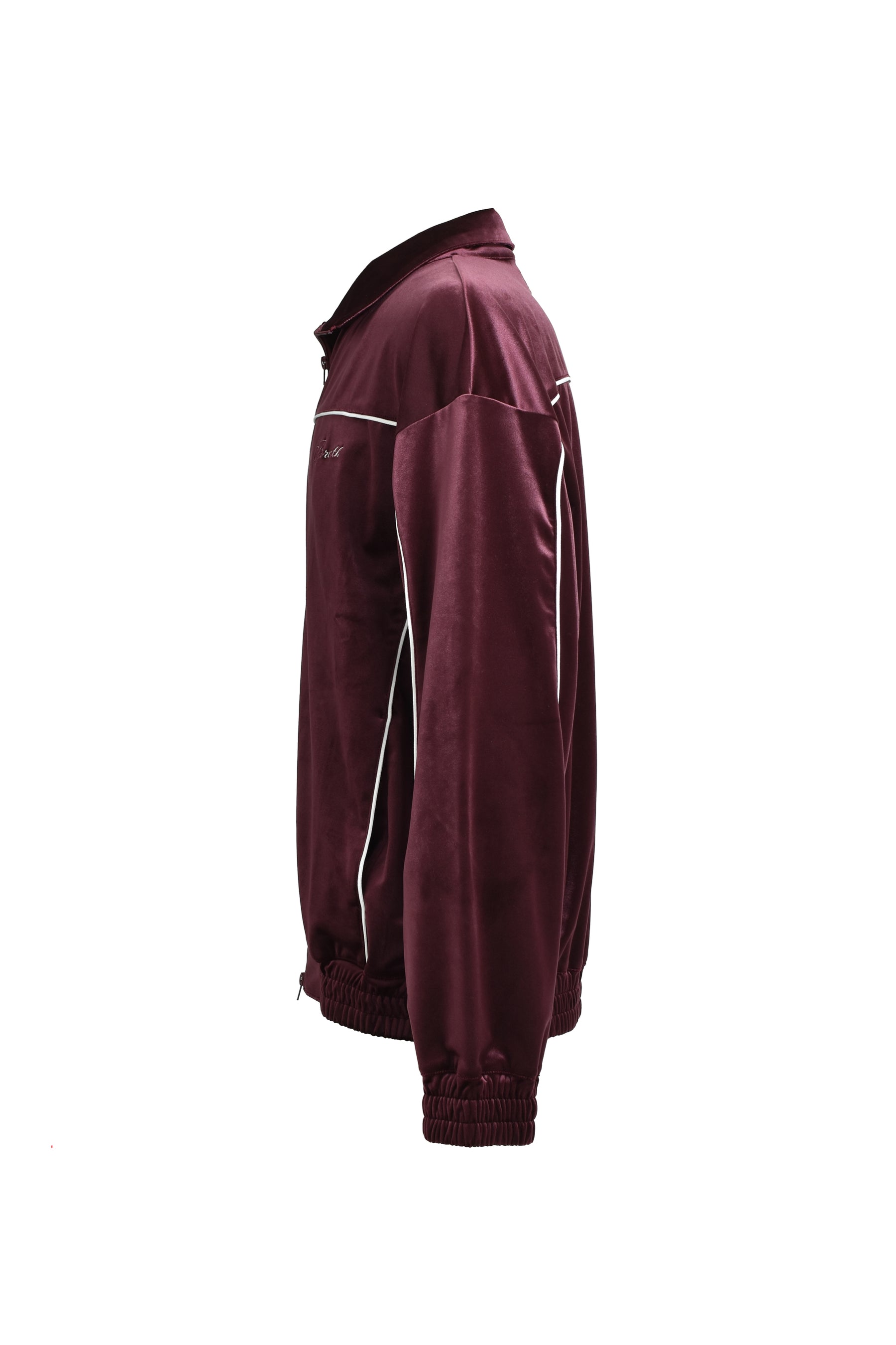 SCRIPT LOGO PIPING VELOR JACKET / BUR 