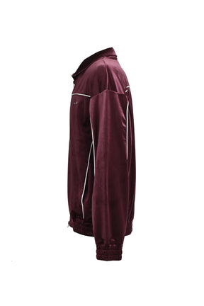 SCRIPT LOGO PIPING VELOR JACKET / BUR 