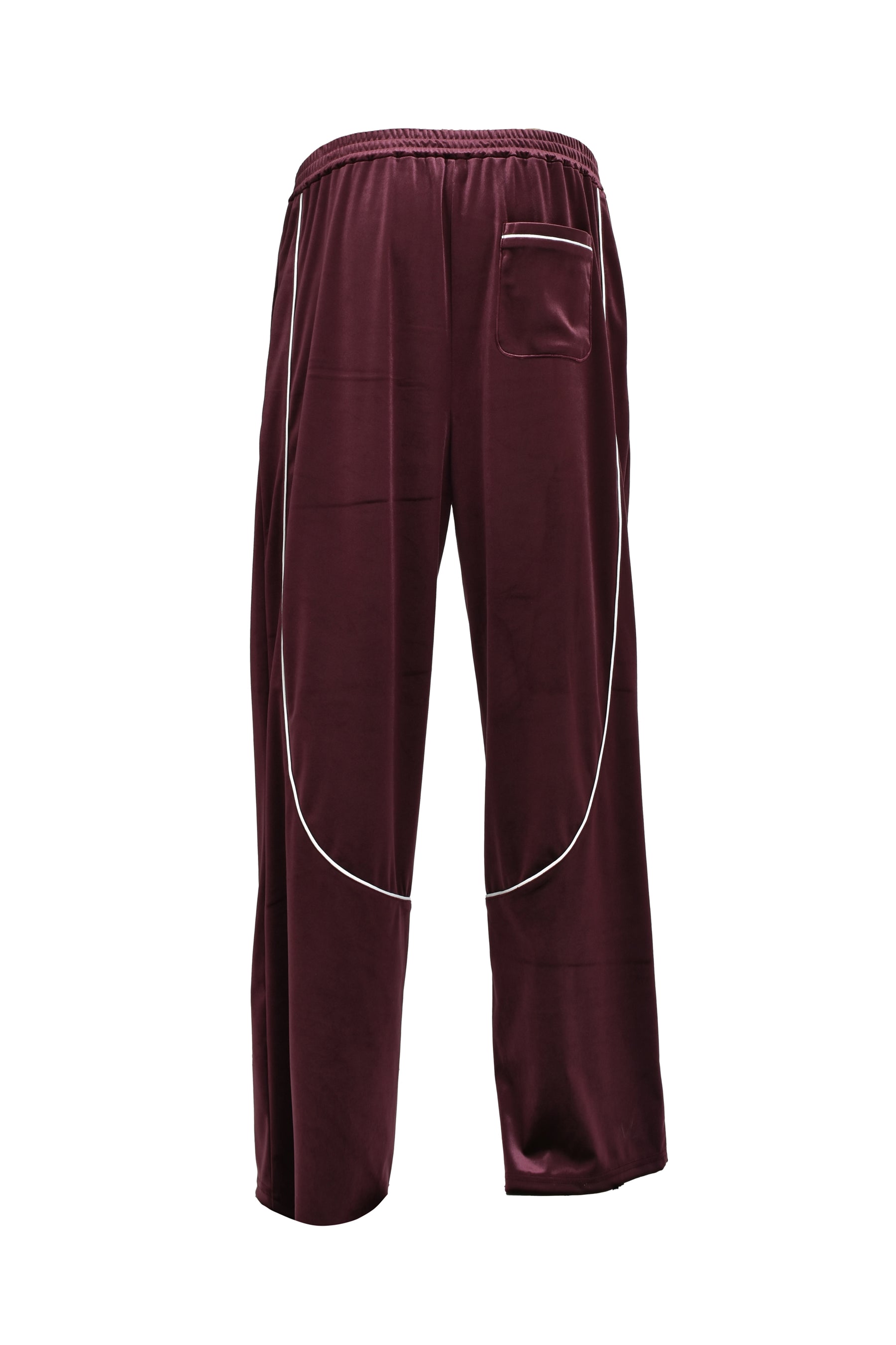 SCRIPT LOGO PIPING VELOR TRACK PANTS / BUR