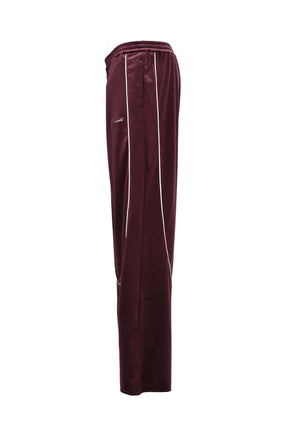 SCRIPT LOGO PIPING VELOR TRACK PANTS / BUR