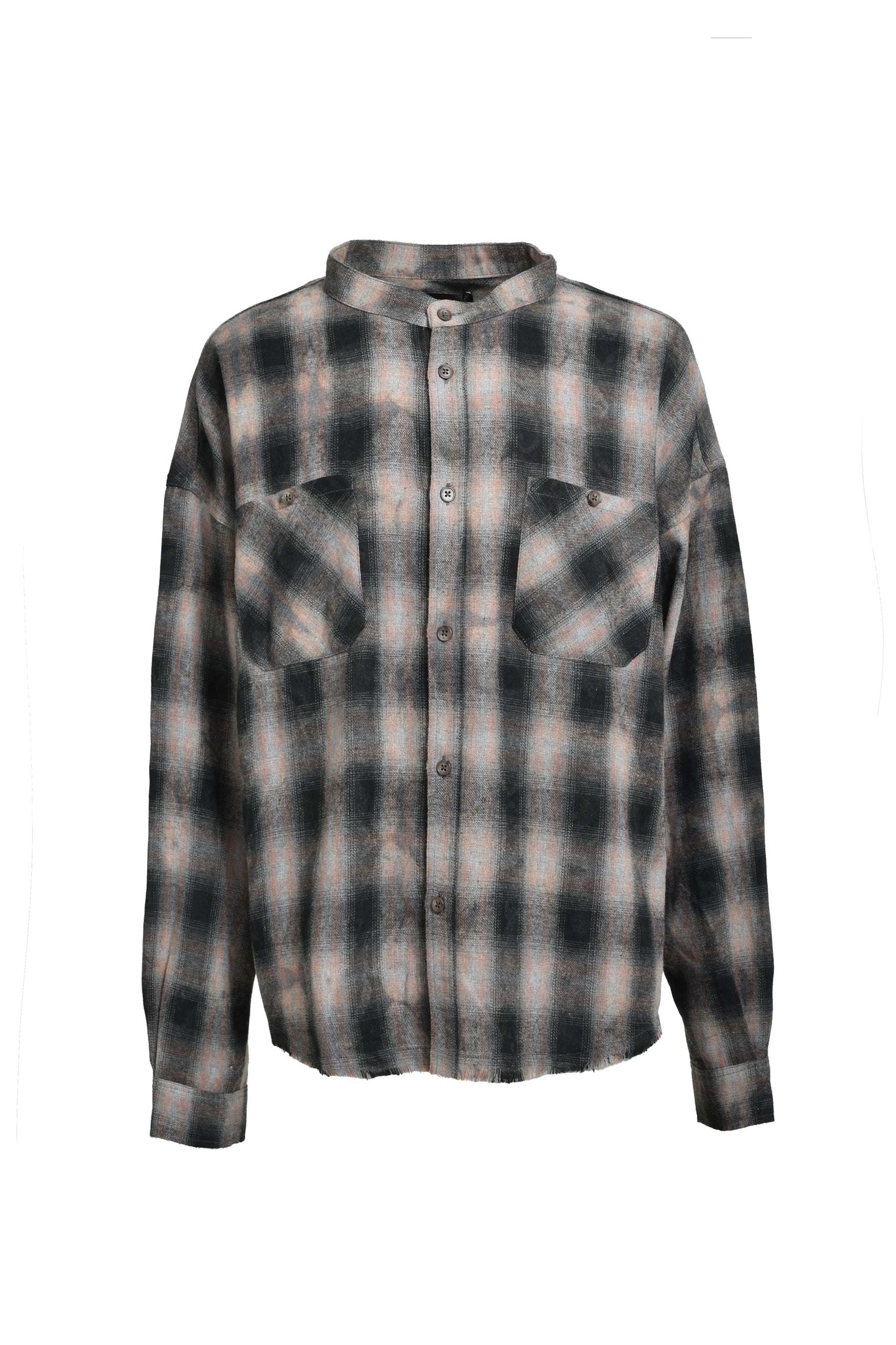 COLLAR LESS SHIRT / RED