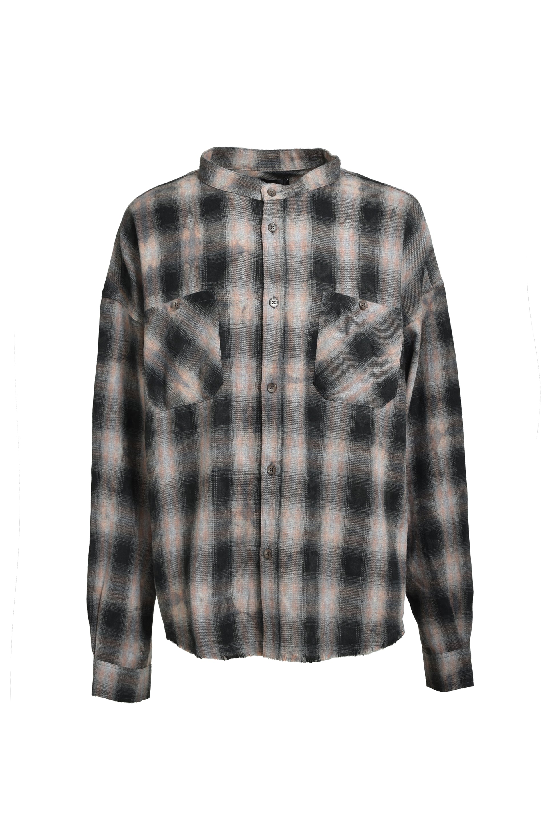 COLLAR LESS SHIRT / RED